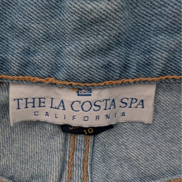 La Costa Spa Star Embroidered Jeans Womens Size 10 Blue Light Wash Denim Cotton - Picture 3 of 10